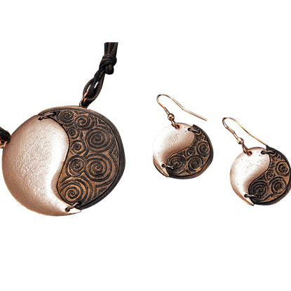 Copper Yin Yang Jewelry Set