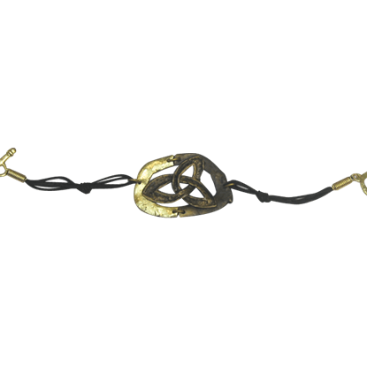 Brass Triquetra Toggle Bracelet