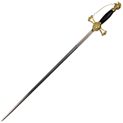 Saint John Gold and Black Crusader Small Sword 