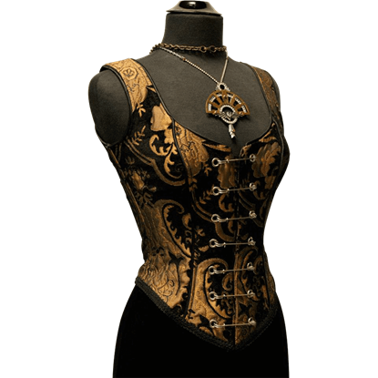 Gold and Black Tapestry Bodice