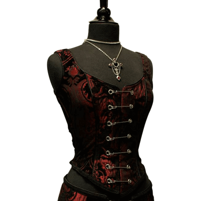 Red and Black Tapestry Bodice