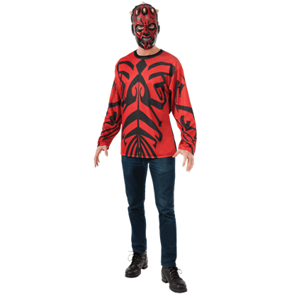Adult Darth Maul Costume Top with Mask