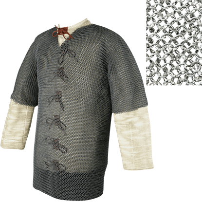 Short Sleeve Round Ring Chainmail Hauberk - Dome Riveted - Small
