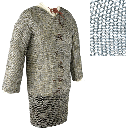 Full Sleeve Butted Chainmail Hauberk - Small