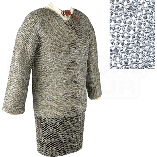 Full Sleeve Riveted 48 Inch Aluminum Chainmail Shirt