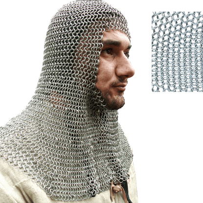 Round Ring Butted Chainmail Coif