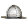 Reinforced Medieval Kettle Helm