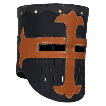 Leather Black Knights Great Helm