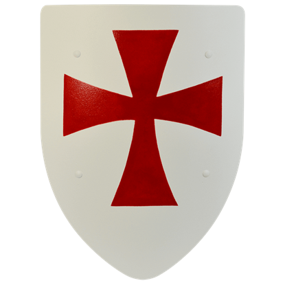 Details about  / Medieval 18 Guage Steel Knight Brass Cross Templar Shield Fighting Shield