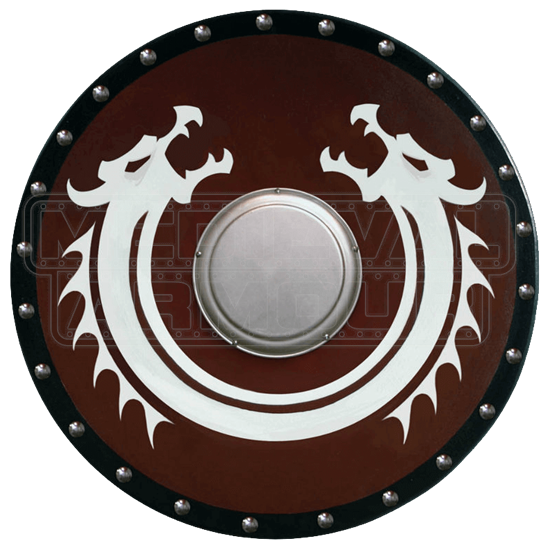 Round Viking Dragon Shield With Boss Ws 110 By Medieval Armour