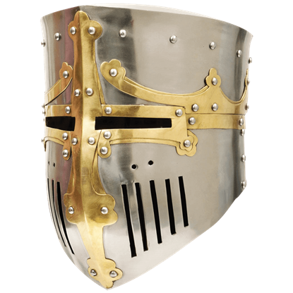 Details about   Medieval Helmet Knight Templar Helmet 18 Gauge Steel Armor Knight Helmet 
