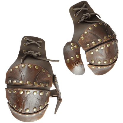 Odomar Viking Leather Half Gauntlets