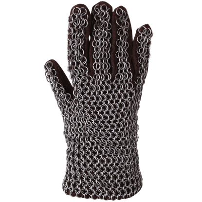 Medieval Armory Padded Butted Chain Mail Leather Mittens Gloves Sparring Protect 