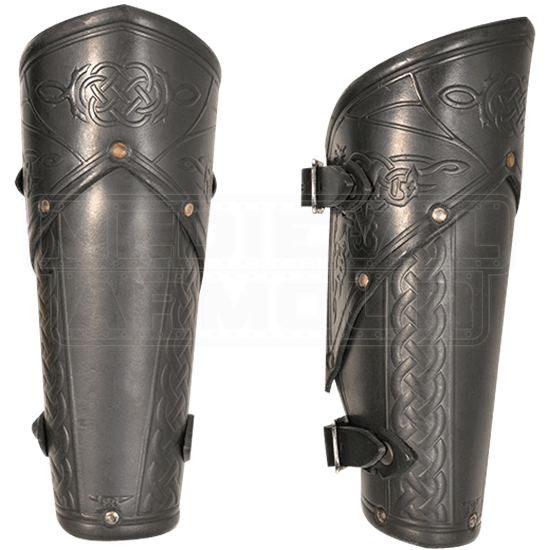 Celtic Mantikor Leather Bracers - MY100415 by Medieval Armour, Leather ...