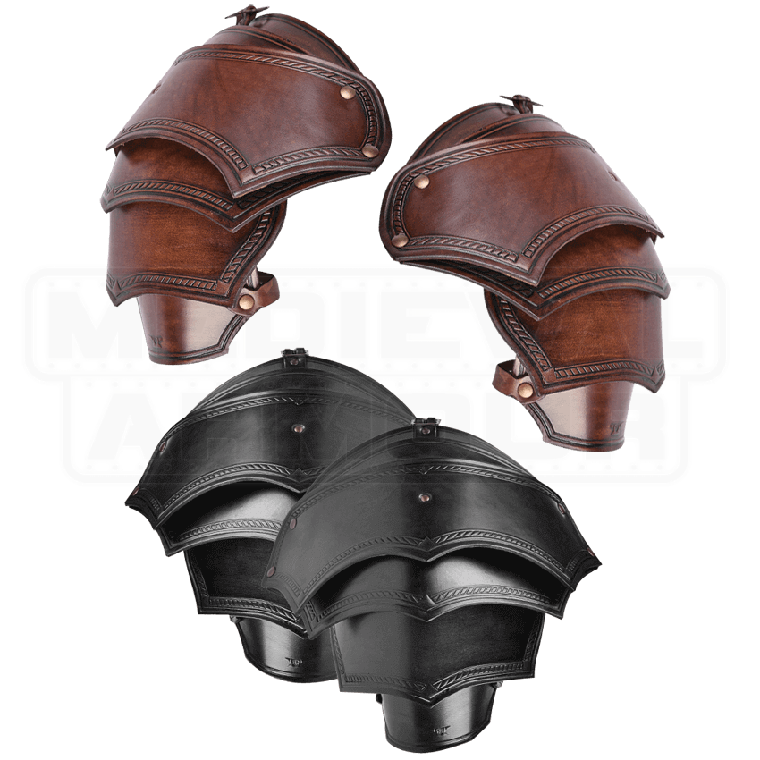 Antonius Leather Spaulders - MY100578 by Medieval Armour, Leather ...
