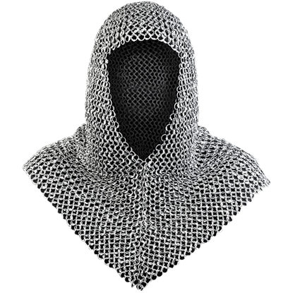 Richard Riveted Steel Chainmail Coif