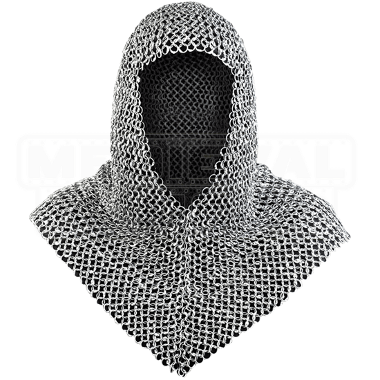 Richard Riveted Steel Chainmail Coif
