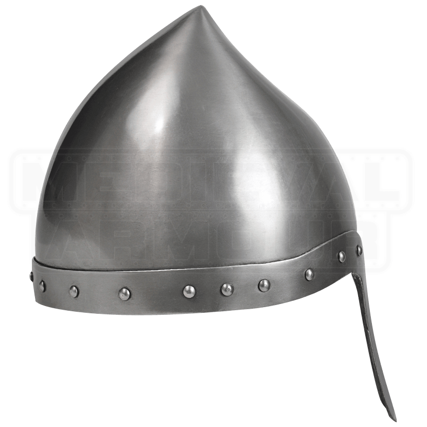 Tankred Steel Nasal Helmet - MY100667 by Medieval Armour, Leather ...