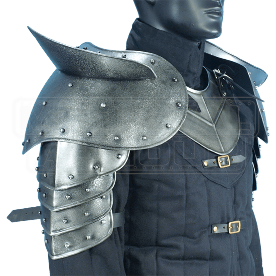 Details about  / Medieval Iron Steel Body Armour Pauldron Shoulder Neck Armour with Blade Breaker