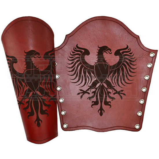 Germanic Eagle Leather Bracers