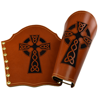 Engraved Celtic Cross Bracers