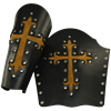 Gothic Cross Leather Arm Bracers