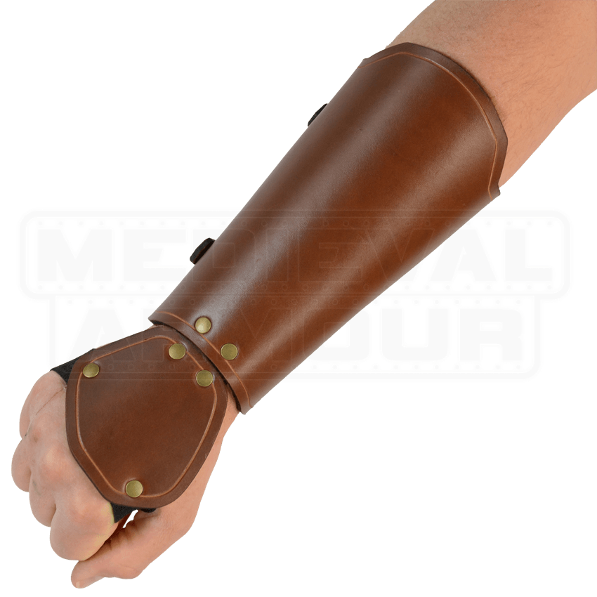 Squire's Leather Demi-gauntlets - Dk6083 By Medieval Armour, Leather 