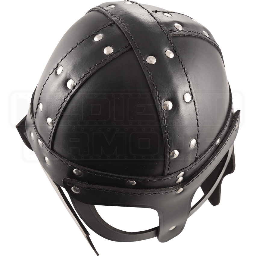 Leather Viking Helmet HW700203 by Medieval Armour, Leather Armour