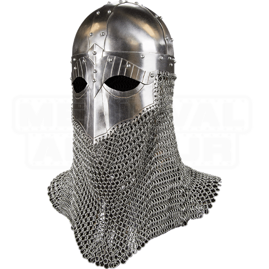 Viking Helmet With Aventail 16 Gauge Hw 700498 16 By Medieval