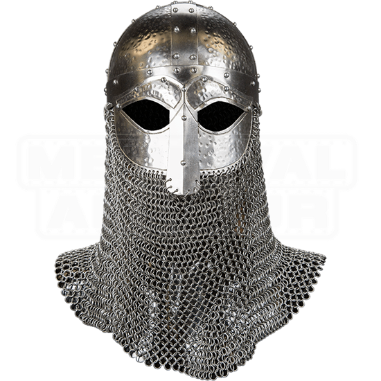Details about    Sca Larp Viking Helmet Antique Vendal Viking Warrior Armor Chainmail Helmet 