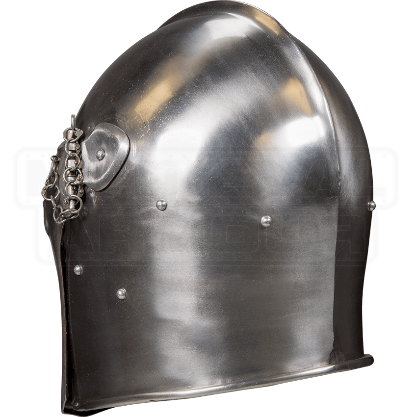 Visored Bascinet Combat Helmet - HW-700569 by Medieval Armour, Leather ...