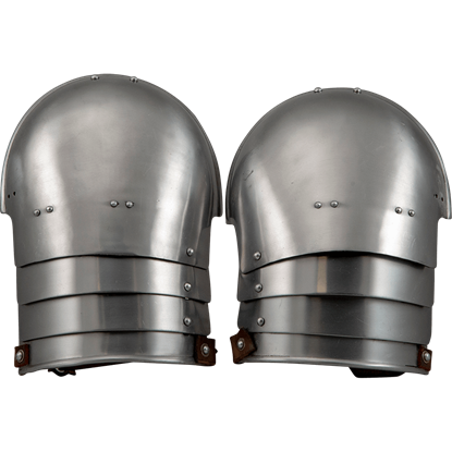 Knights Steel Pauldrons - Polished