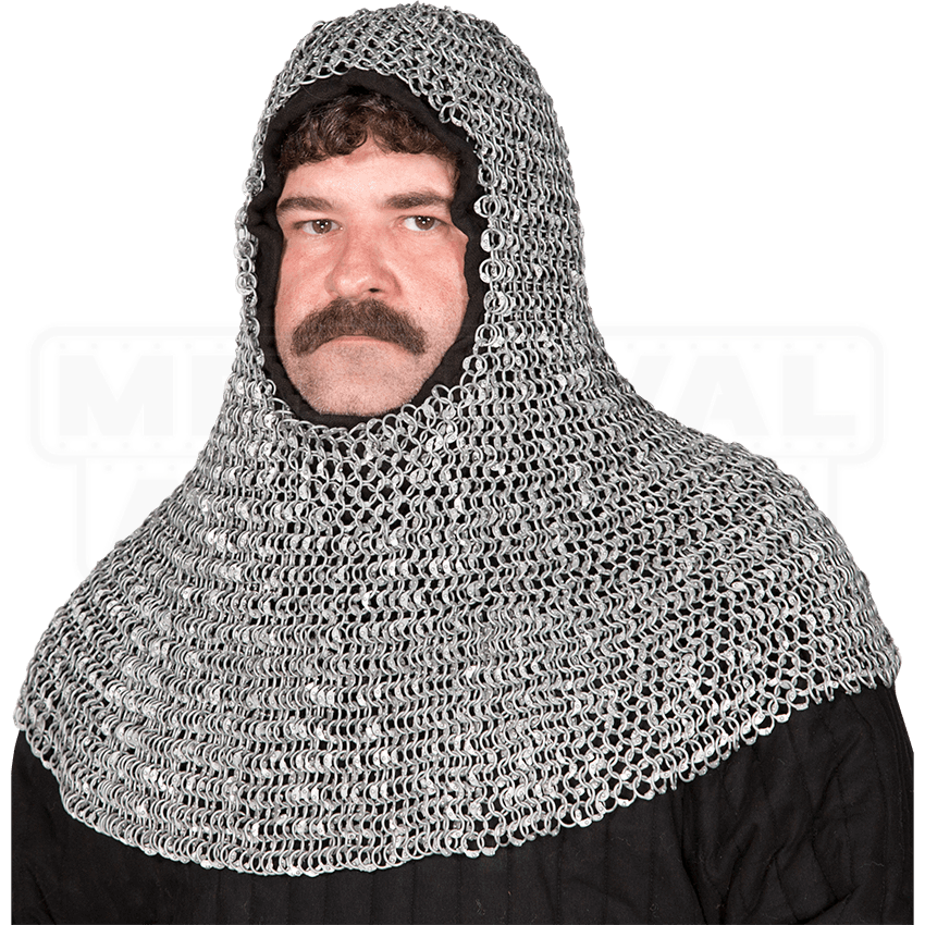 Aluminum Chainmail Coif Hw 700602 By Medieval Armour Leather Armour