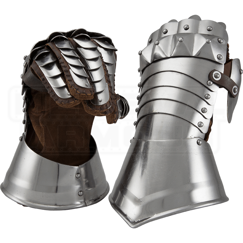 Knightly Medieval Gauntlets Hw 700779 By Medieval Armour Leather