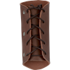 Simple Leather Wrist Bracers- Brown