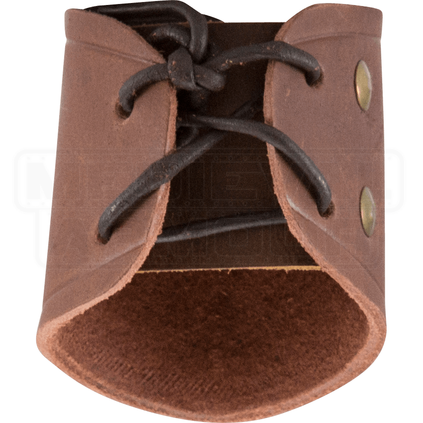 Simple Leather Wrist Cuff Brown HW701044 by Medieval Armour