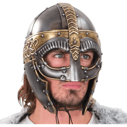 18GA SCA Medieval VIKING Wolf GJERMUNDBU Helmet Armor Replica Helmet AJ413