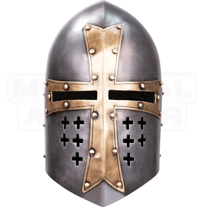 Knights Templar Sugarloaf Helm 300552 By Medieval Armour Leather Armour Steel Armour 9943