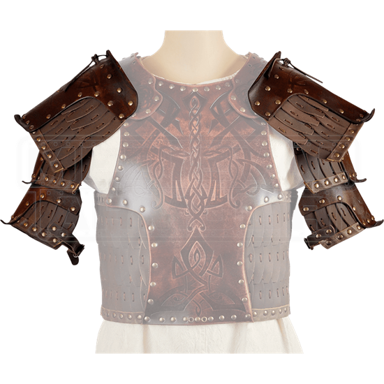 Details about   Medieval celtic viking or barbarian Leather Pauldrons Leather Shoulder Armor 