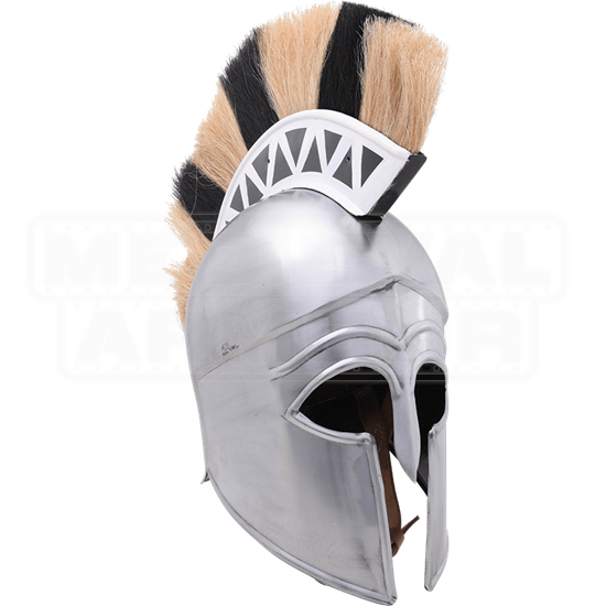 Details about   Medieval Greek Corinthian Armour Helmet Plume Knight Spartan Greek Helmet 