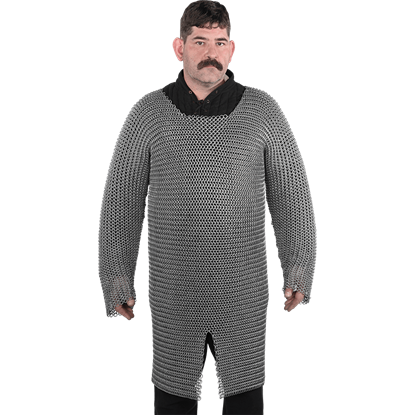 Aluminum and Rubber Long Sleeve Chainmail Hauberk
