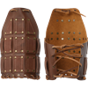 Bohemond Leather Pauldrons - Brown