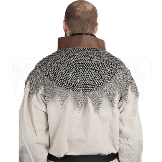 Aluminum Chainmail Aventail with Dagged Edges - HW-700606 by Medieval ...