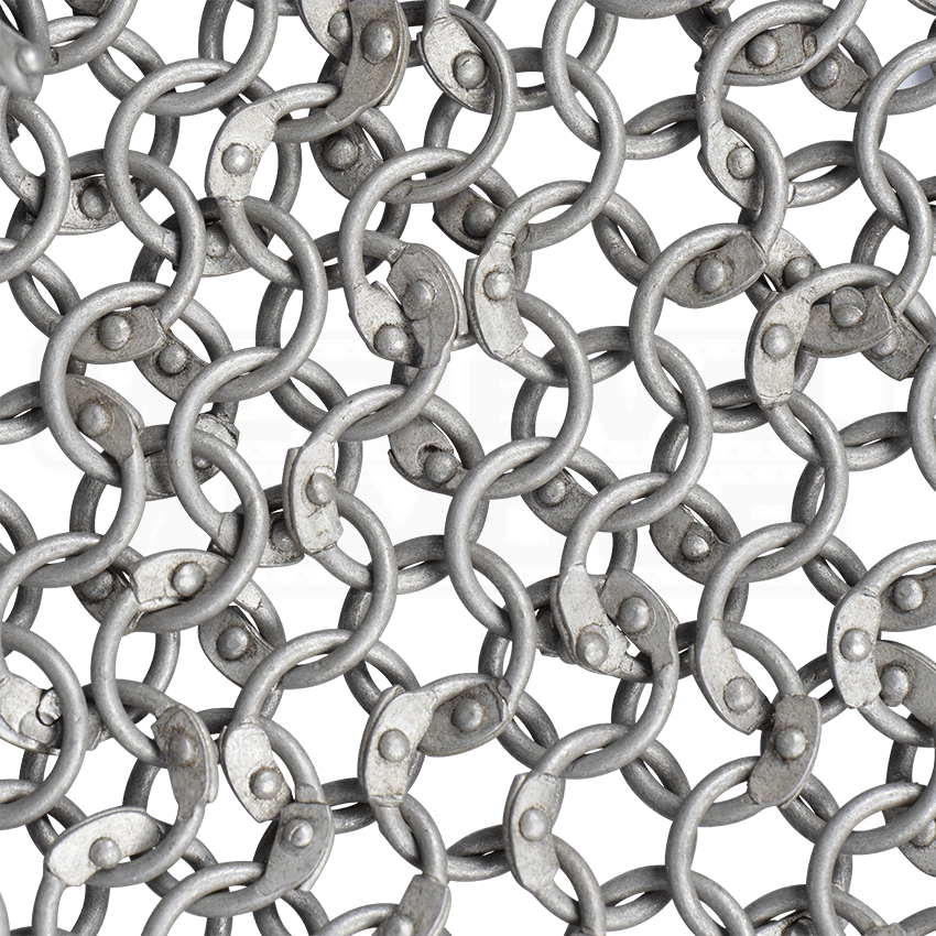 Aluminum Chainmail Aventail with Dagged Edges HW700606 by Medieval