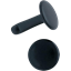 Double Cap Rivets - Black - 1/4 Inch - 100 Pack
