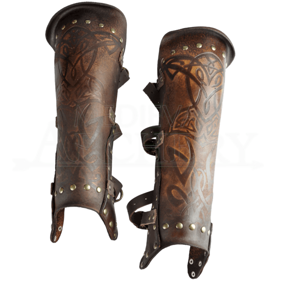 Odomar Viking Leather Greaves