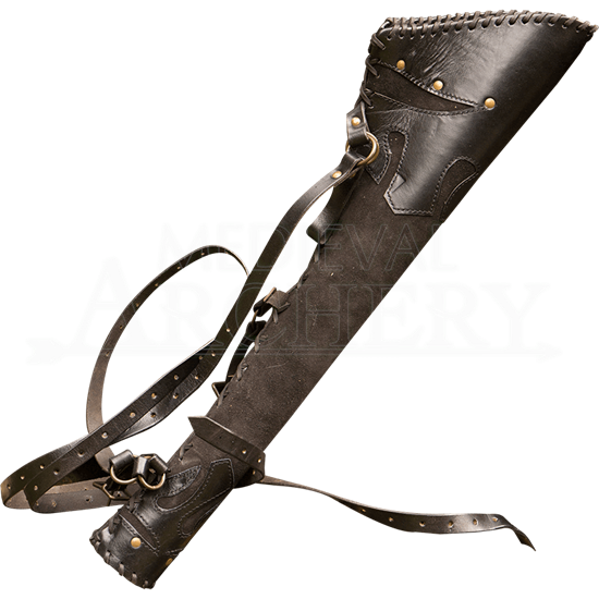 Retro Shoulder Back Quiver Arrow Holster Bowman Archer Archery Hunting Cosplay 