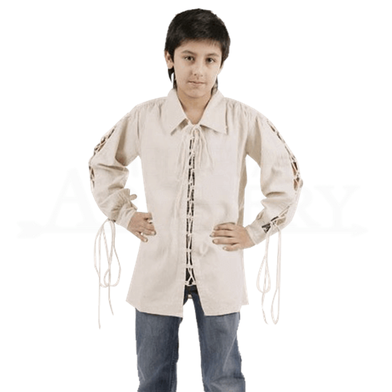 Boys Lace-Up Medieval Shirt