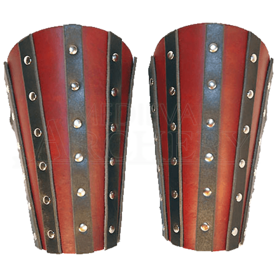 Banded Leather Arm Bracers - 7/8 oz.