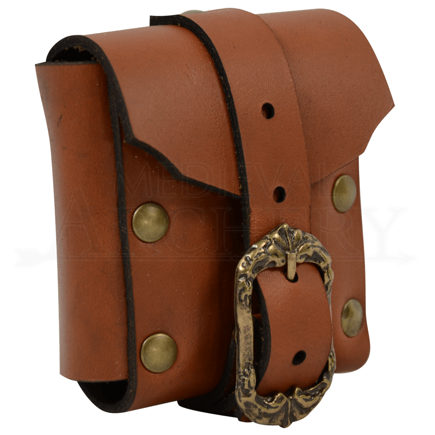 Small Gothic Leather Belt Pouch DK7108 by Traditional Archery